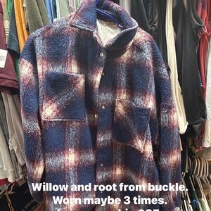 Plaid Button-Up Jacket